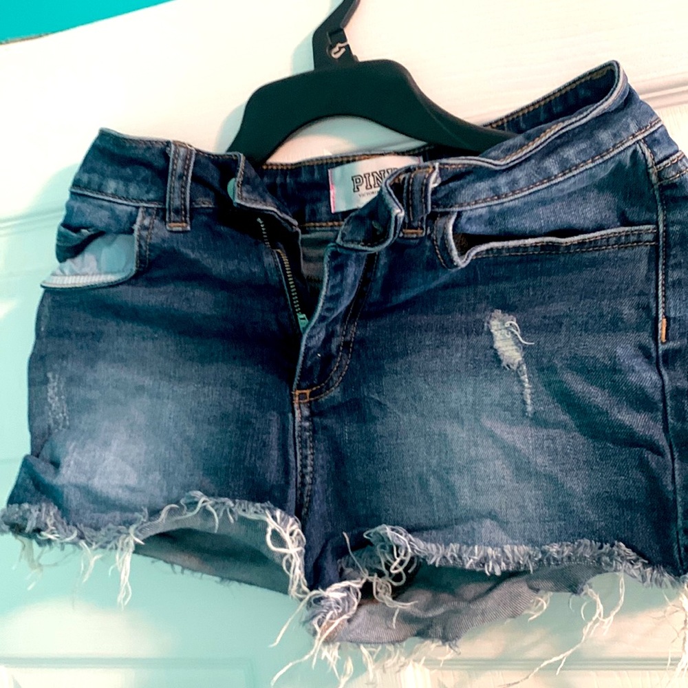 Victoria secret pink jeans short in great condition